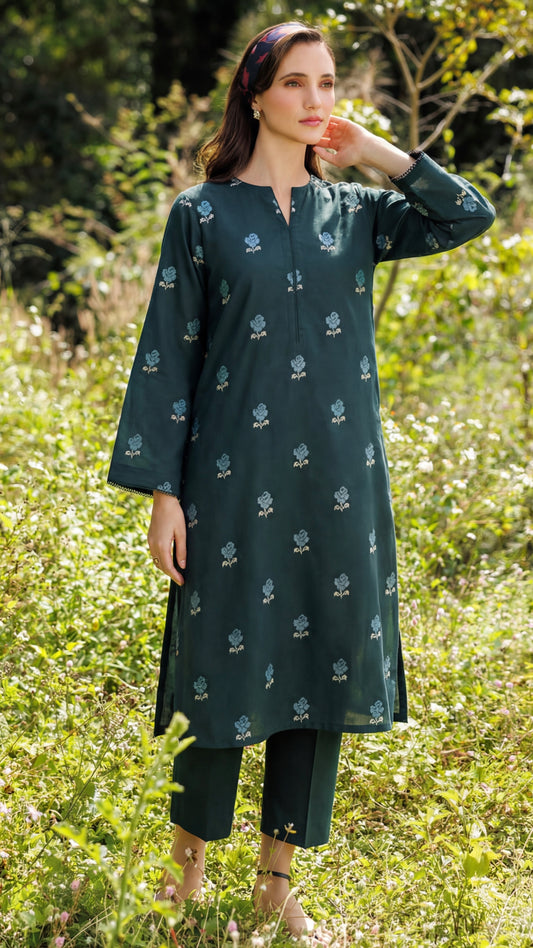 Lawn Embroidered Unstiched 2-Piece - D6