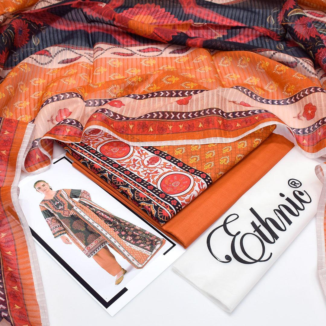 Ethnic Lawn 3-Piece Unstiched