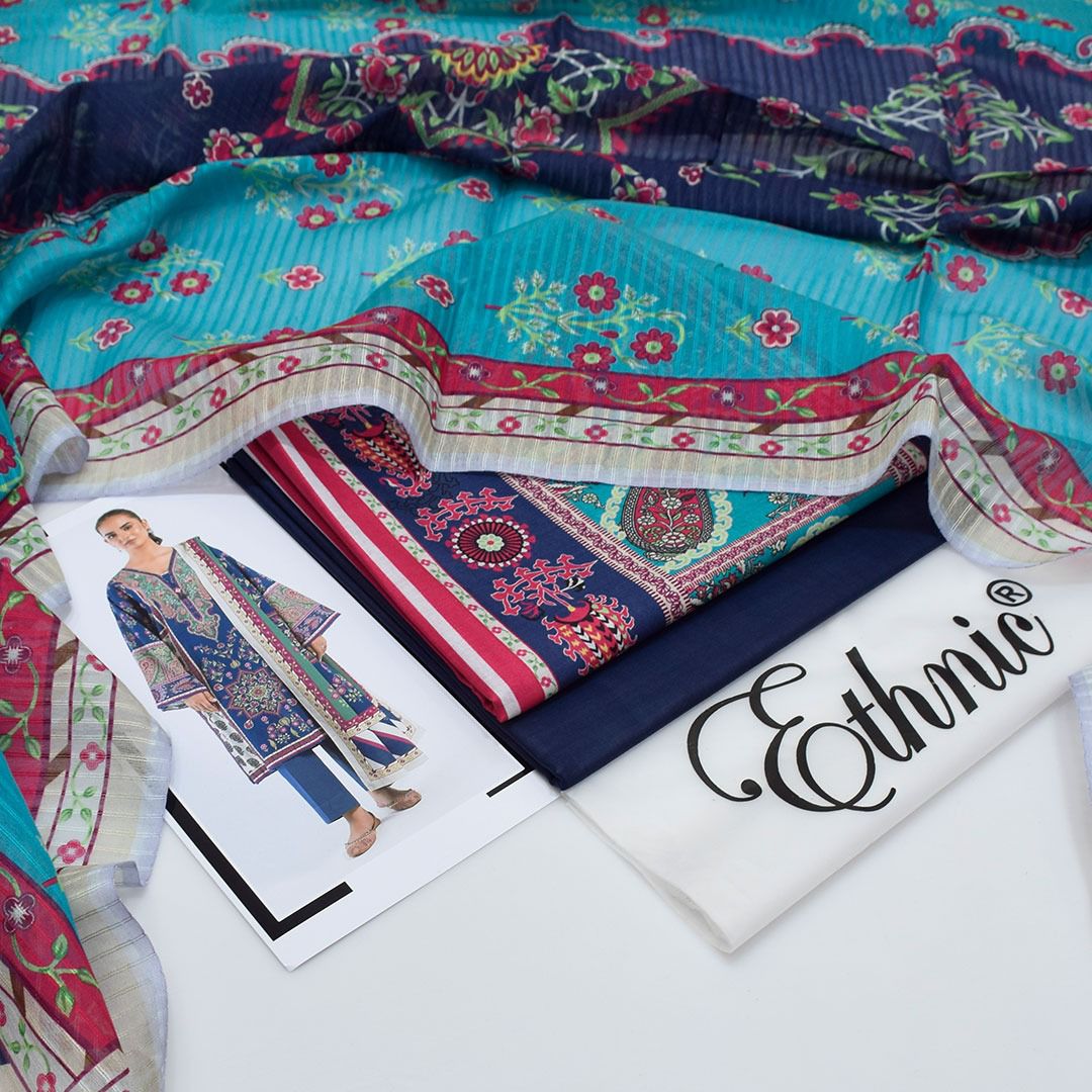 Ethnic Lawn 3-Piece Unstiched