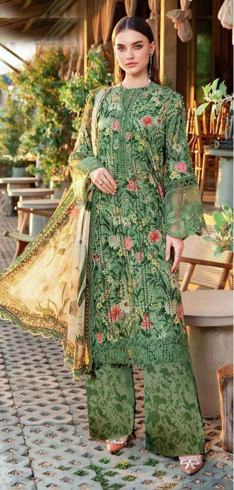 Maria.B Digital Printed Dhanak 3-Piece Un-Stiched