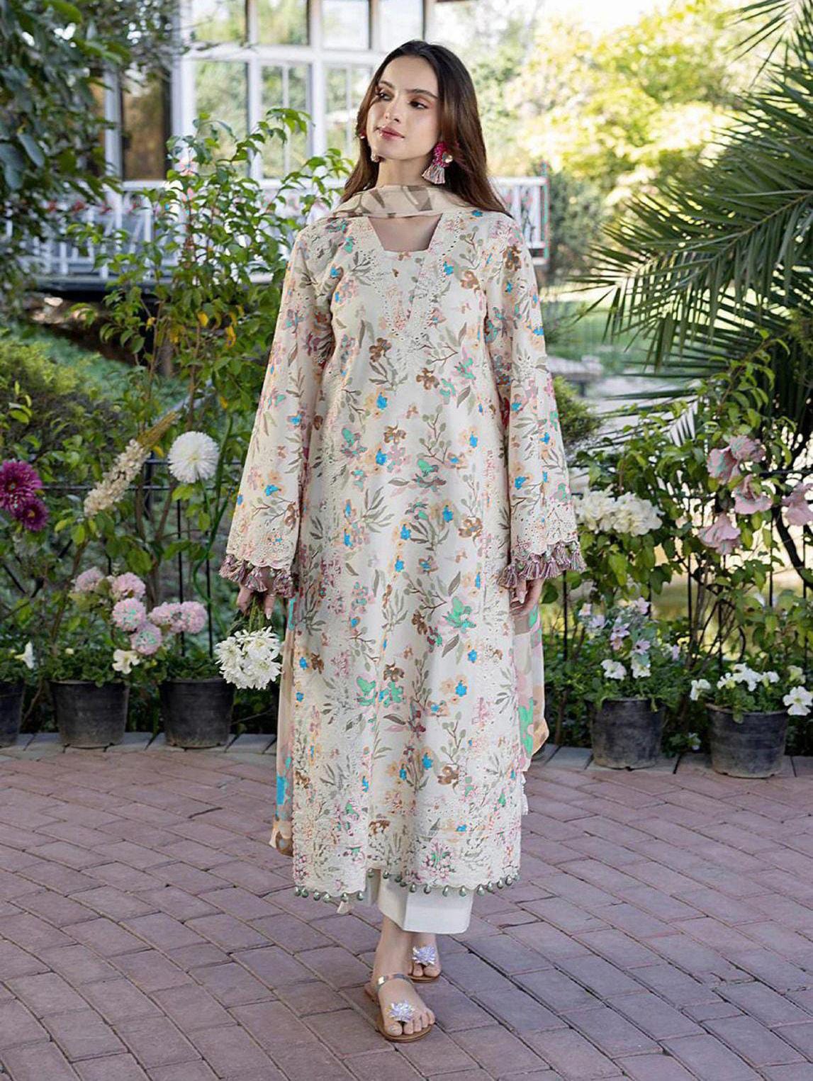 Crimson Digital Printed Dhanak 3-Piece Un-Stiched