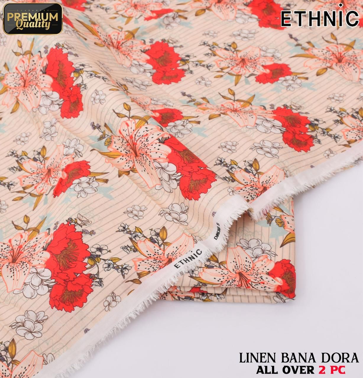 Ethnic Airjet Linen Bana Dora 2-Piece Un-Stiched