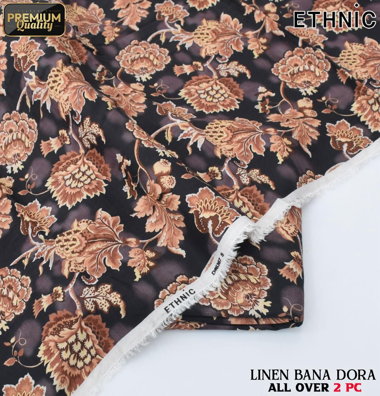 Ethnic Airjet Linen Bana Dora 2-Piece Un-Stiched