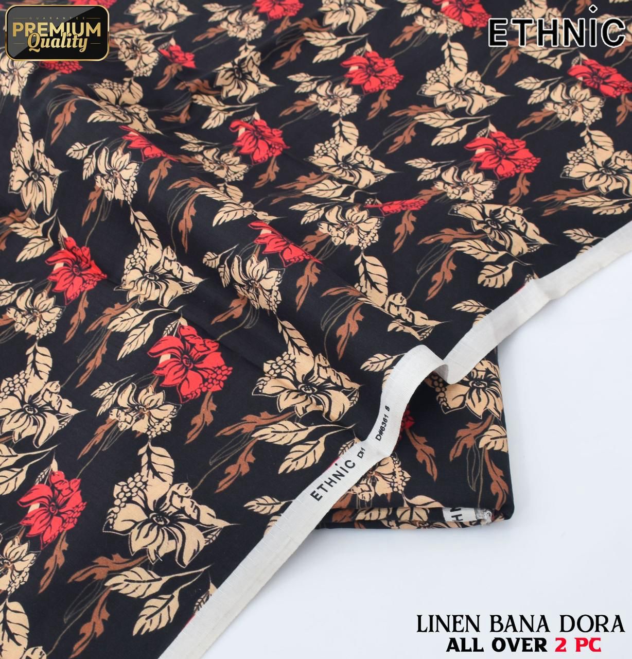 Ethnic Airjet Linen Bana Dora 2-Piece Un-Stiched