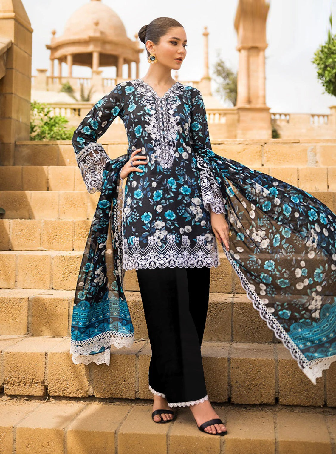 Zainab chottani Digital Khaddar 3-Piece Un-stiched