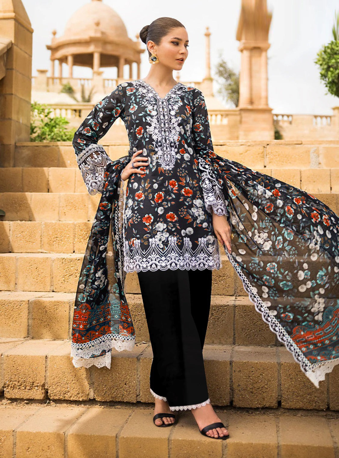 Zainab chottani Digital Khaddar 3-Piece Un-stiched