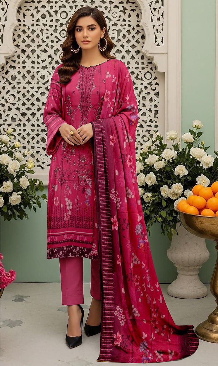 Nishat Dhanak Embroidered 3-Piece Un-stiched