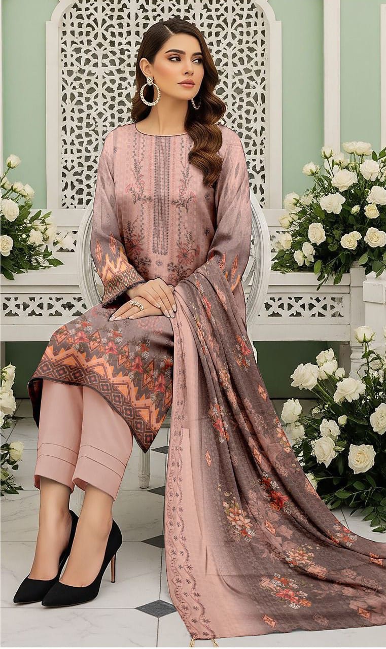 Nishat Dhanak Embroidered 3-Piece Un-stiched