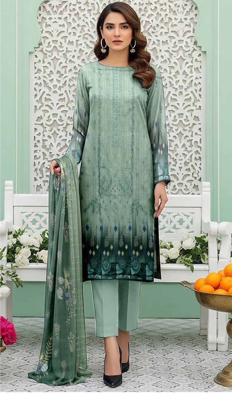 Nishat Dhanak Embroidered 3-Piece Un-stiched