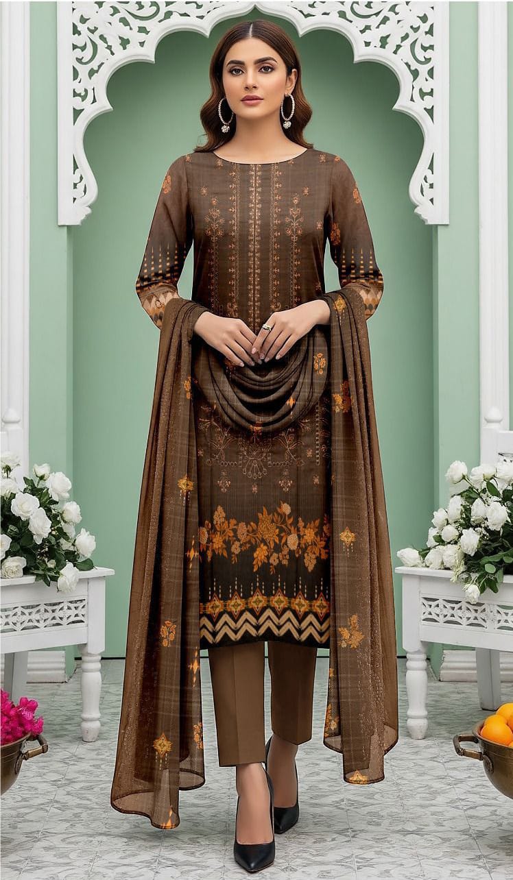 Nishat Dhanak Embroidered 3-Piece Un-stiched