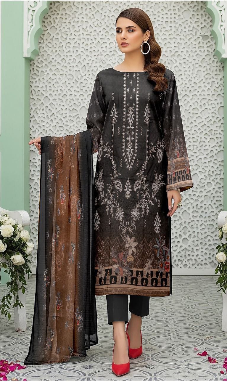 Nishat Dhanak Embroidered 3-Piece Un-stiched