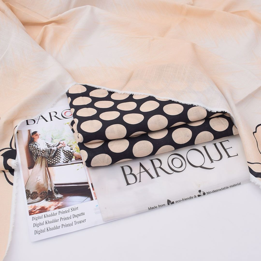 Baroque Digital Printed Khaddar 3-Piece Un-Stiched