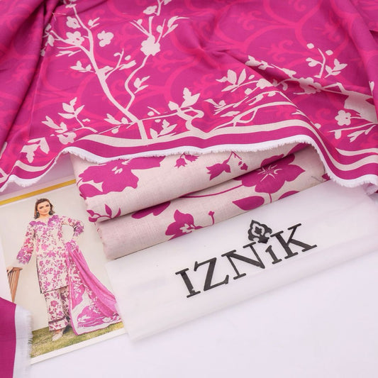 Iznik Digital Printed Khaddar 3-Piece Un-Stiched