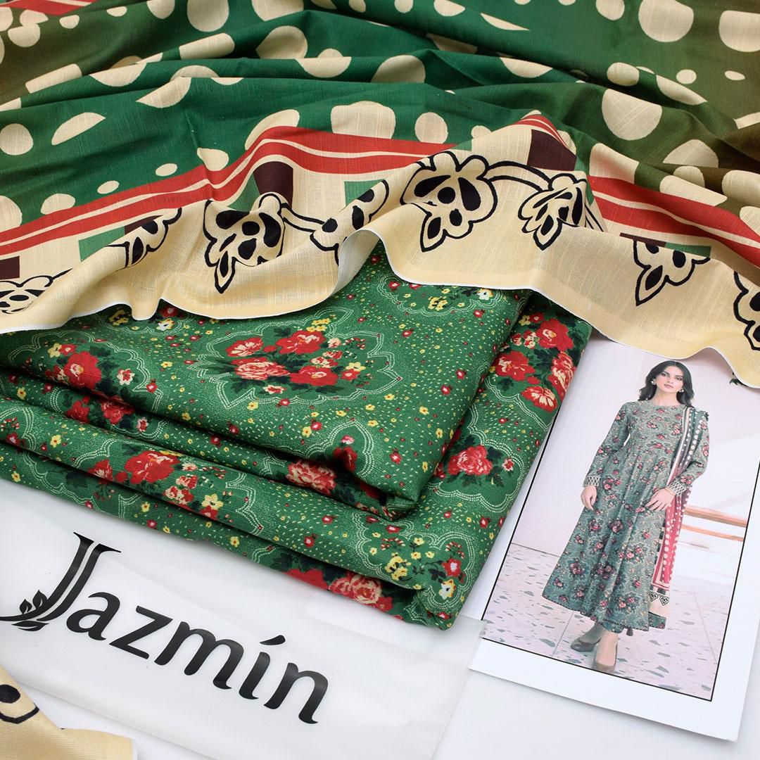 Jazmin Digital Printed Khaddar 3-Piece Un-Stiched