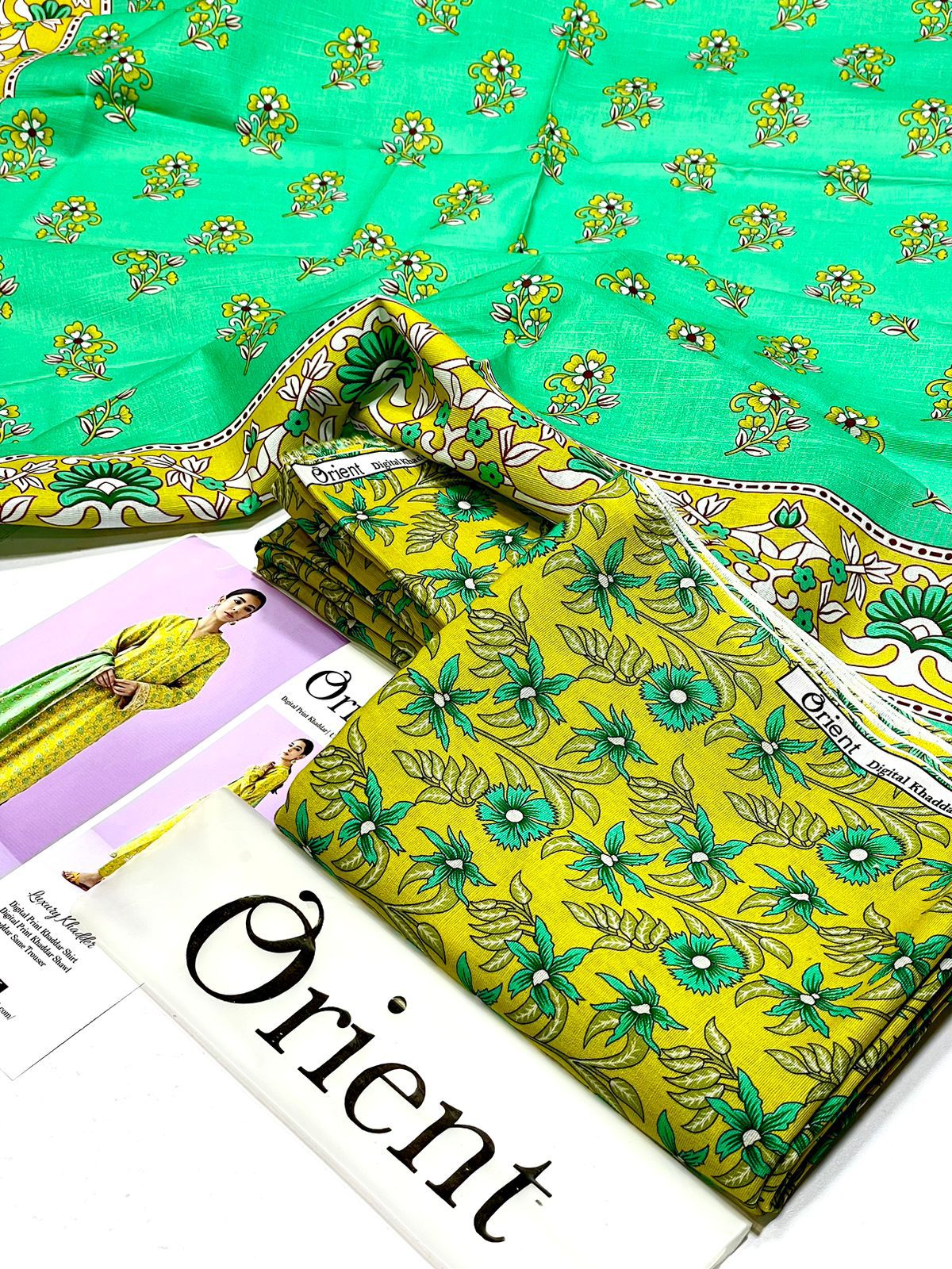 Orient Digital Printed Khaddar 3-Piece Un-Stiched