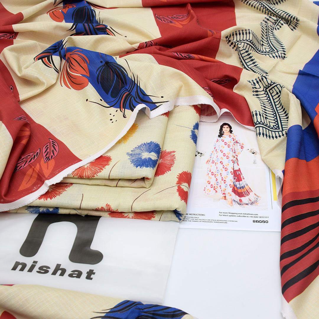 Nishat Digital Printed Khaddar 3-Piece Un-Stiched