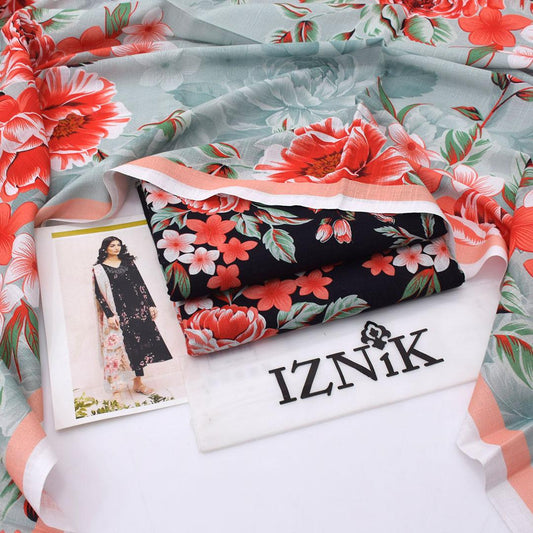 Iznik Digital Printed Khaddar 3-Piece Un-Stiched