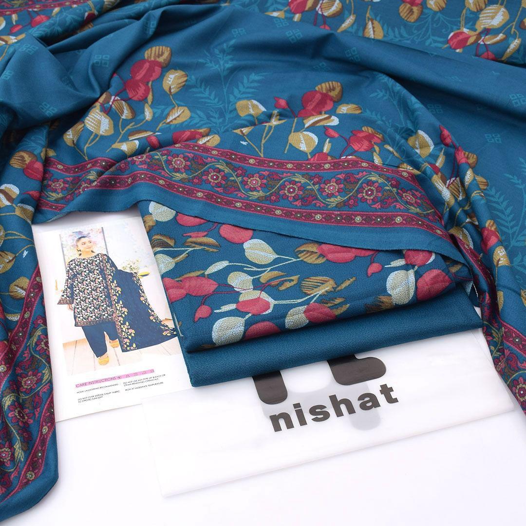 Nishat Digital Printed Dhanak 3-Piece Un-Stiched