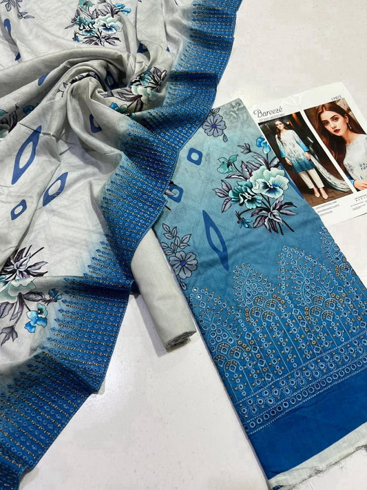 Bareeze lawn 3-Piece Un-stiched