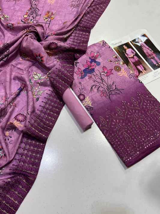 Bareeze lawn 3-Piece Un-stiched