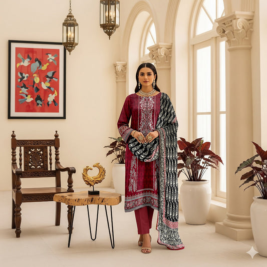 Mausummery Lawn 3-Piece Un-stiched