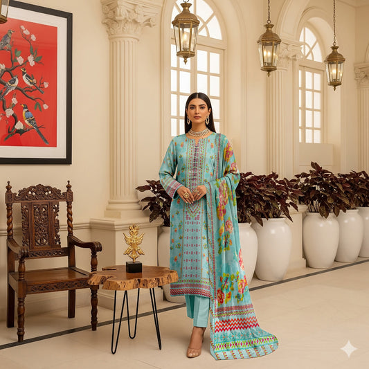 Mausummery Lawn 3-Piece Un-stiched