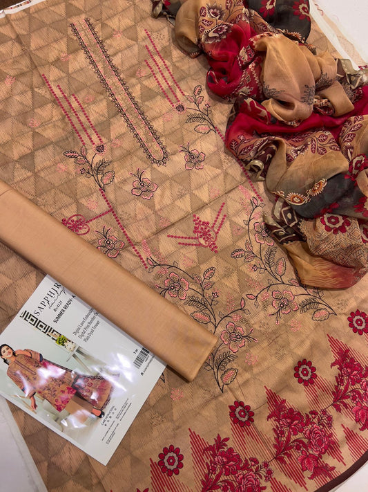 Sapphire lawn 3-Piece Un-stiched