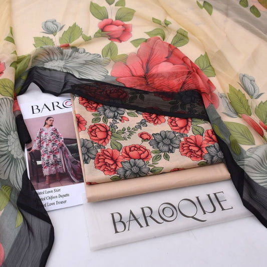 Baroque Lawn 3-Piece Un-stiched