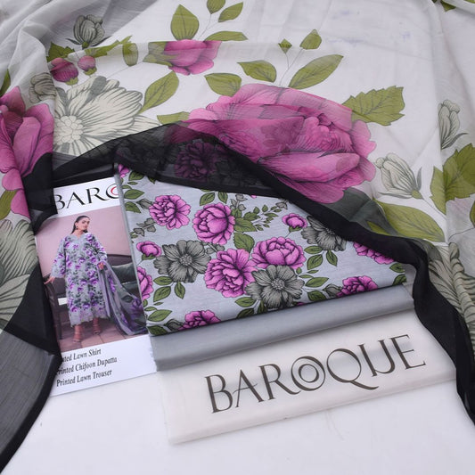 Baroque Lawn 3-Piece Un-stiched