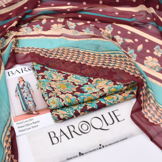 Baroque Lawn 3-Piece Un-stiched