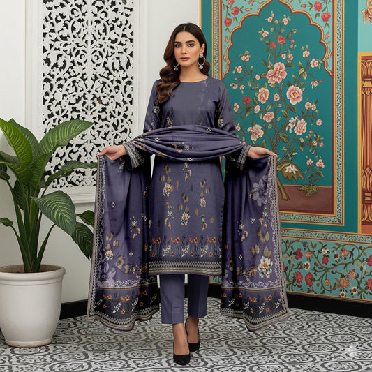 Iznik Digital Printed Lawn 3-Piece Un-Stiched