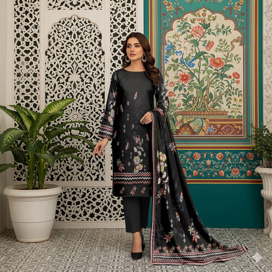 Iznik Digital Printed Lawn 3-Piece Un-Stiched