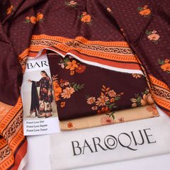 Baroque lawn 3-Piece Un-stiche