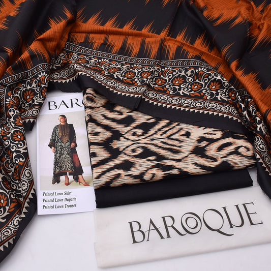 Baroque lawn 3-Piece Un-stiched