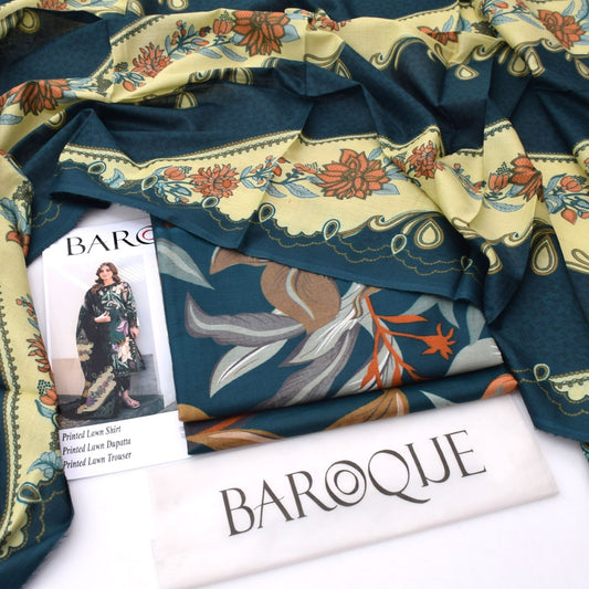 Baroque lawn 3-Piece Un-stiched