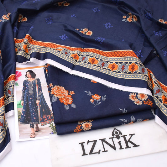 Iznik lawn 3-Piece Un-stiched