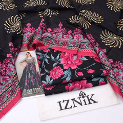 Iznik lawn 3-Piece Un-stiched