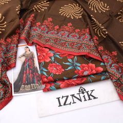 Iznik lawn 3-Piece Un-stiched