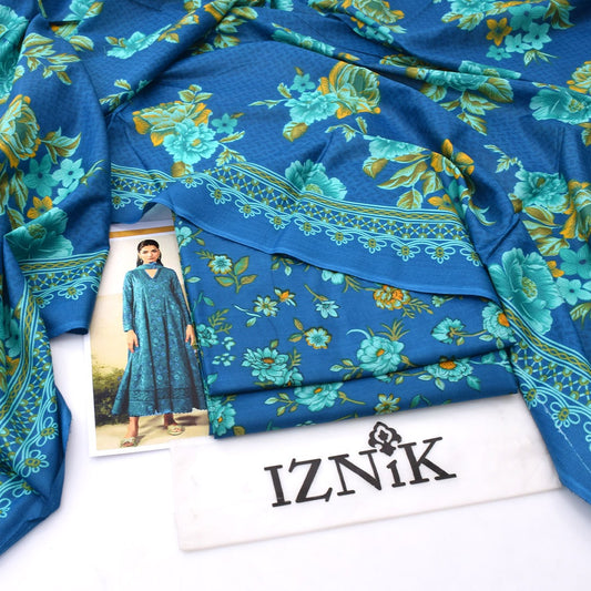 Iznik lawn 3-Piece Un-stiched