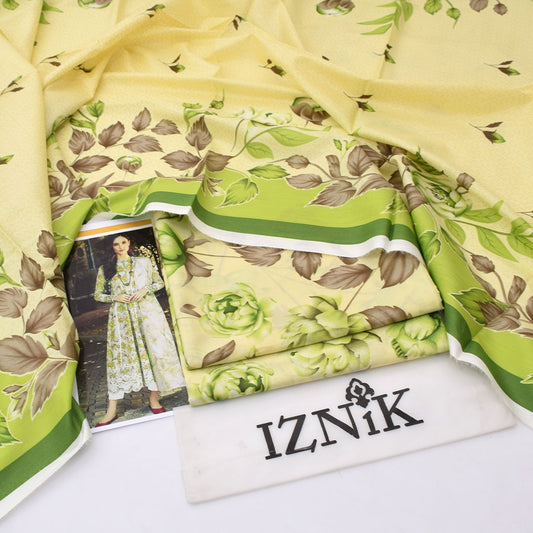 Iznik lawn 3-Piece Un-stiched