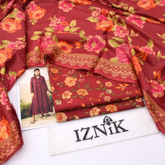 Iznik lawn 3-Piece Un-stiched