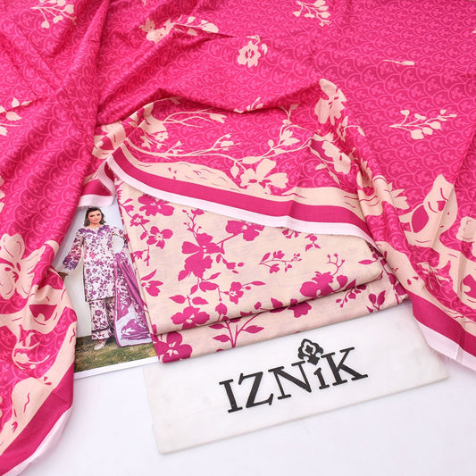 Iznik lawn 3-Piece Un-stiched