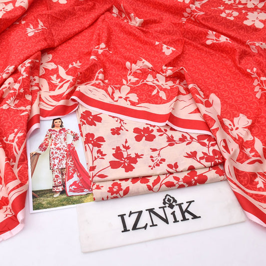 Iznik lawn 3-Piece Un-stiche