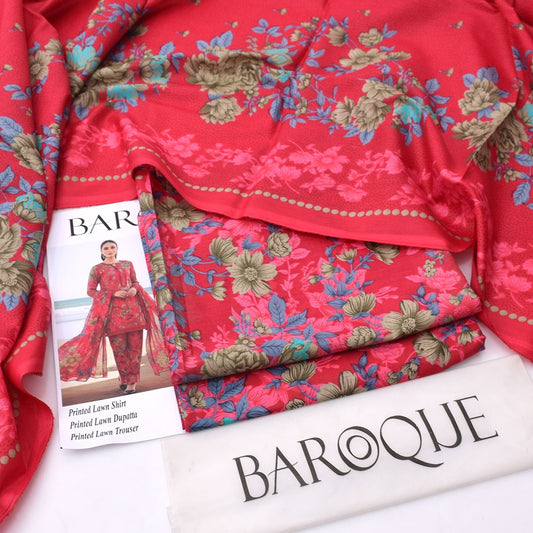 Baroque lawn 3-Piece Un-stiched