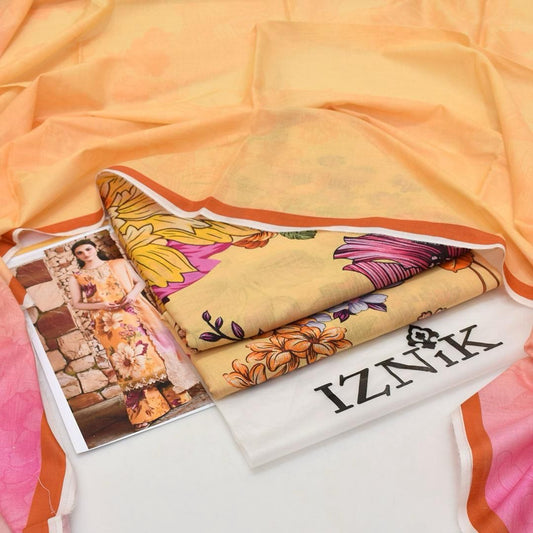 Iznik lawn 3-Piece Un-stiched