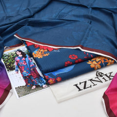 Iznik lawn 3-Piece Un-stiched