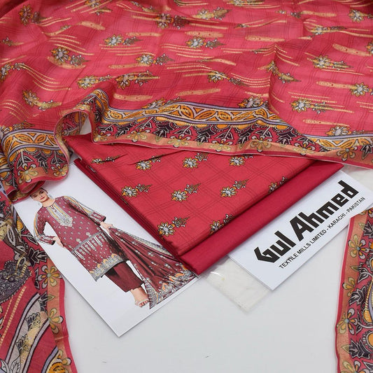 Gul Ahmed lawn 3-Piece Un-stiched