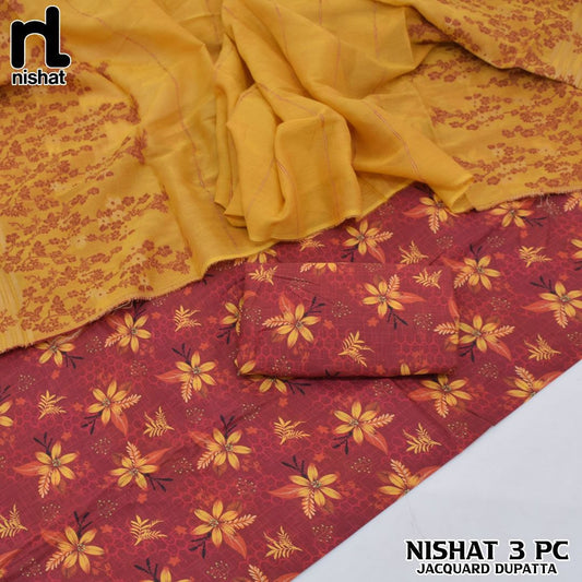Nishat lawn 3-Piece Un-stiched