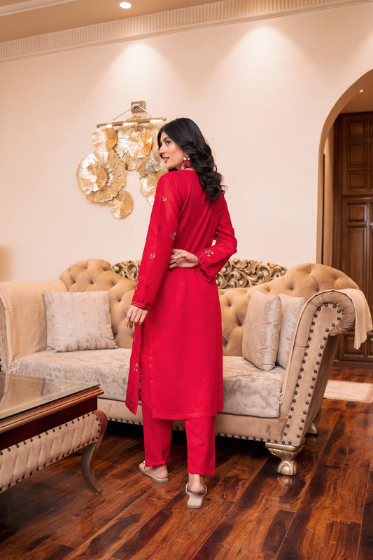 Lawn Embroidered 2-Piece Un-Stiched Suit By Noura