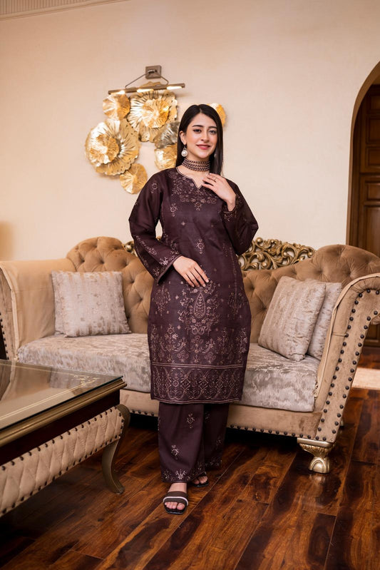 Lawn Embroidered 2-Piece Un-Stiched Suit By Noura